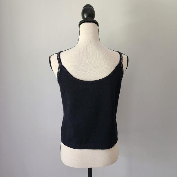 St.‎ John Evening Santana Knit Studded Black Tank Top Size Small - Picture 5 of 9